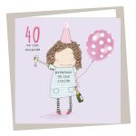 Girl 40th Birthday Card
