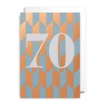 Deco 70th Birthday Card