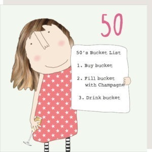 Girl 50th Birthday Card Bucket List
