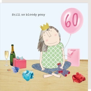 Girl 60th Birthday Card Pony