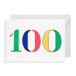 Rainbow 100th Birthday Card