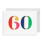 Rainbow 60th Birthday Card