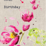 80th Birthday Floral Card