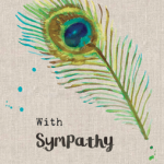 Peacock feather Sympathy Card