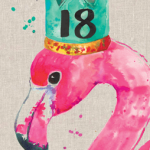 18th Birthday Flamingo Card