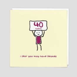 40th Birthday Peaked Card