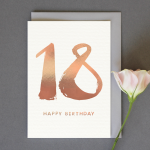Gold 18th Birthday card