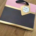 Small Colour Block Gift Bag - Pink/Grey