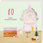 Girl 80th Birthday Card